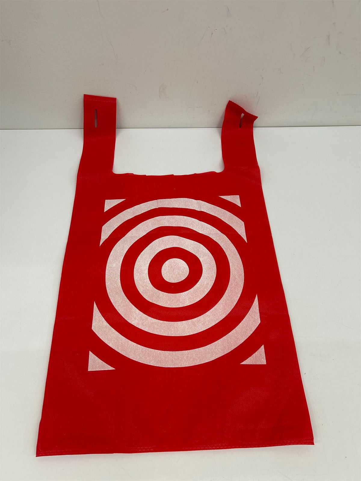 Red with White Target Store Reusable Shopping Bag / Tote Washable, LARGE SIZE