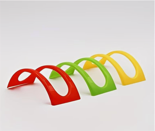 3Pcs Colorful Polypropylene Taco Holders Stackable Corn