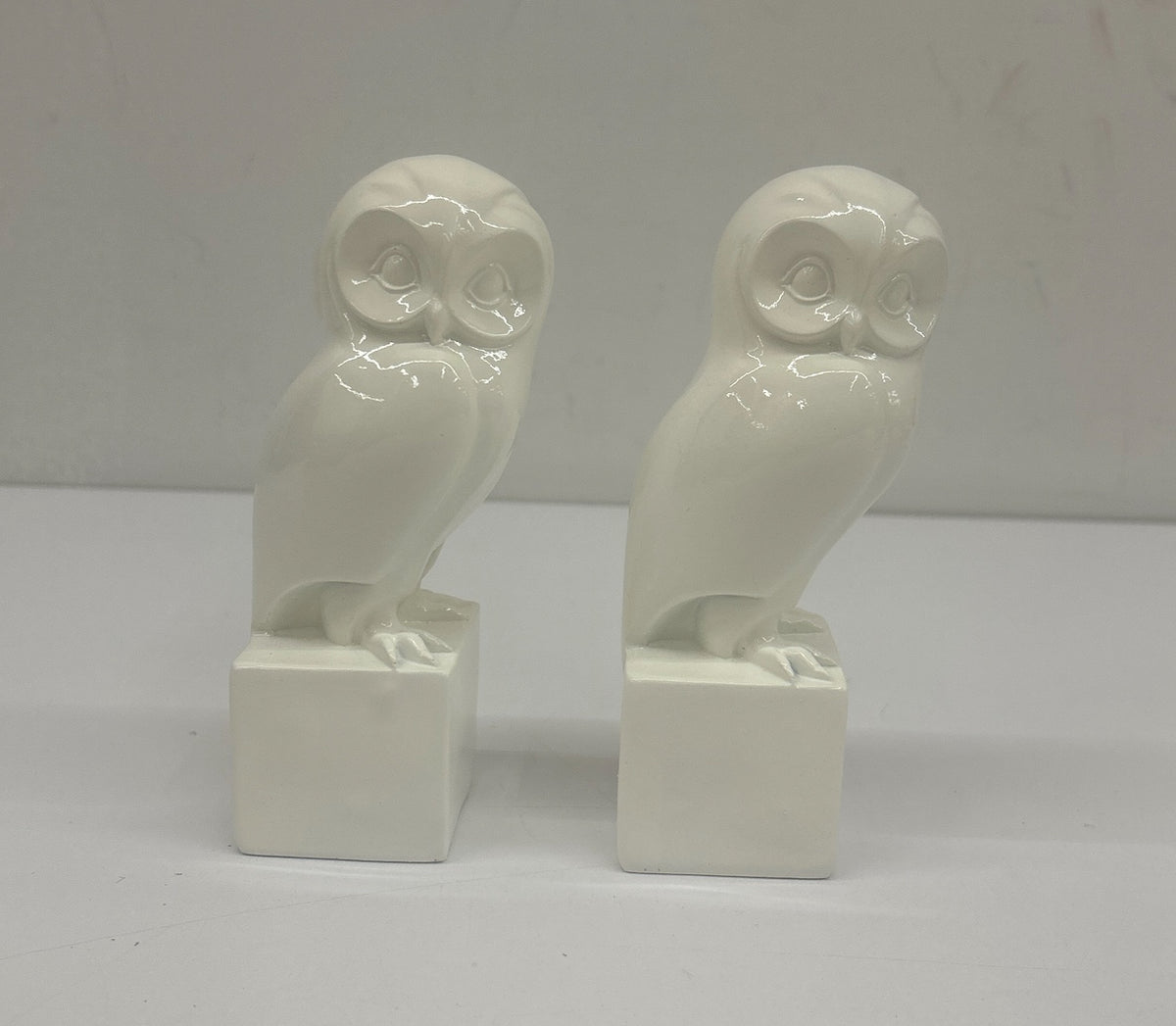 Pier 1 imports shiny white owl 6” 2 pcs