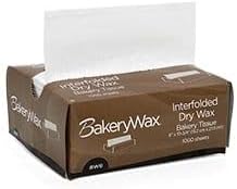 1000ea - 6 X 10-3/4 White Interfolded Dry Wax Bakery Tissue