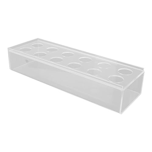 Clear Acrylic Flower Vase, Rectangular Decorative Photo Prop Vase with Multi Holes for Wedding Home Dining Table Centerpiece Display (30cm)