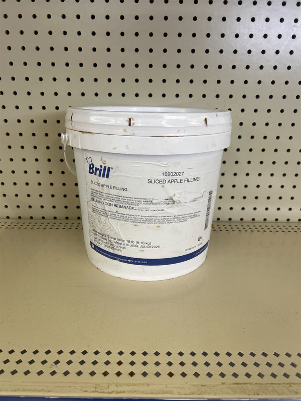 Brill Sliced Apple Filling, 17 lb — EXP: 07/2026
