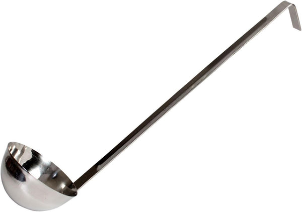 TrueCraftware- 1 oz Stainless Steel Ladle with Long Hooked Handle Commercial Grade Portion Control Measuring Spoon for Soup Sauce Gravy Buffets