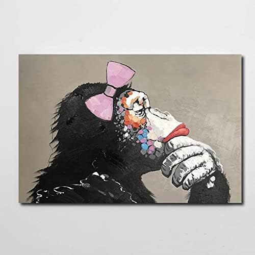 Banksy Female Chimp Graffiti canvas print Banksy wall art Banksy Graffiti Street Art Graffiti Painting home decor wall decoration Banksy wall decor (23.5X31.5 )inch