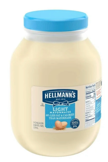 Single Hellmann's Light Mayonnaise Jar, 1 gallon -- EXP: 9/2026
