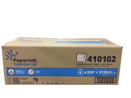 Papernet, 410102, Hardwound, Roll Towel, 800 ft, White, 6 ...