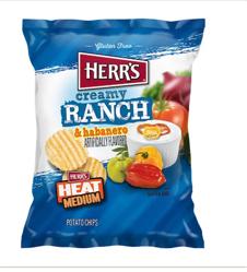 Herr's Creamy Ranch Habanero Chips