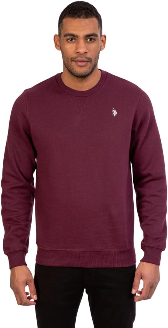 U.S. POLO ASSN. Men's Long Sleeve Popover Crew Neck Fleece Sweatshirt