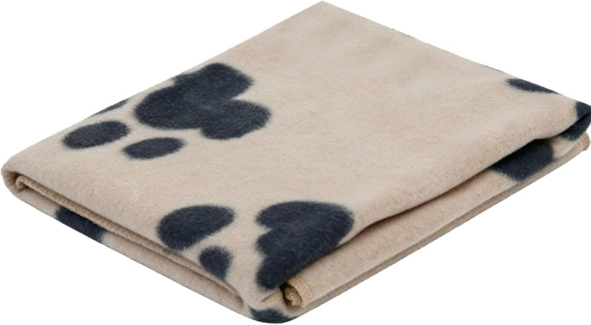 Fluffy Pet Blanket with DoubleSided Warmth (Khaki Background Black