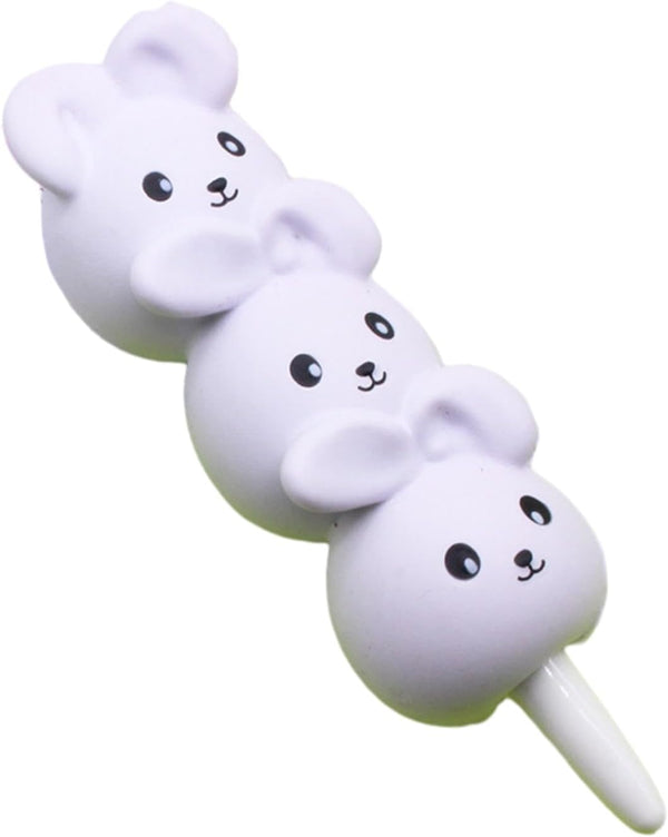 3pc-0.5mm Cartoon Environmentally Friendly Cute Decompression Neutral Pen, Widened and Thickened Decompression Neutral Pen-Fat White Rabbit-0.5mm