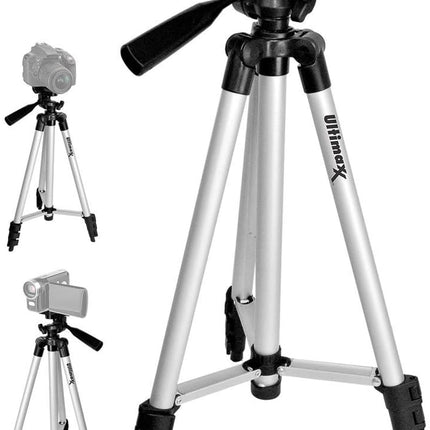 Ultimaxx Lightweight Portable Camera Tripod Stand with Carrying Bag for Sony, Nikon, Canon, Olympus, Pentax, Panasonic, Samsung Cameras and Camcorders (50")