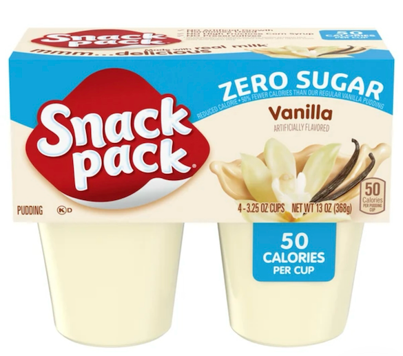 Snack Pack Sugar Free Vanilla Pudding Cups 13 oz EXP: 9/2026