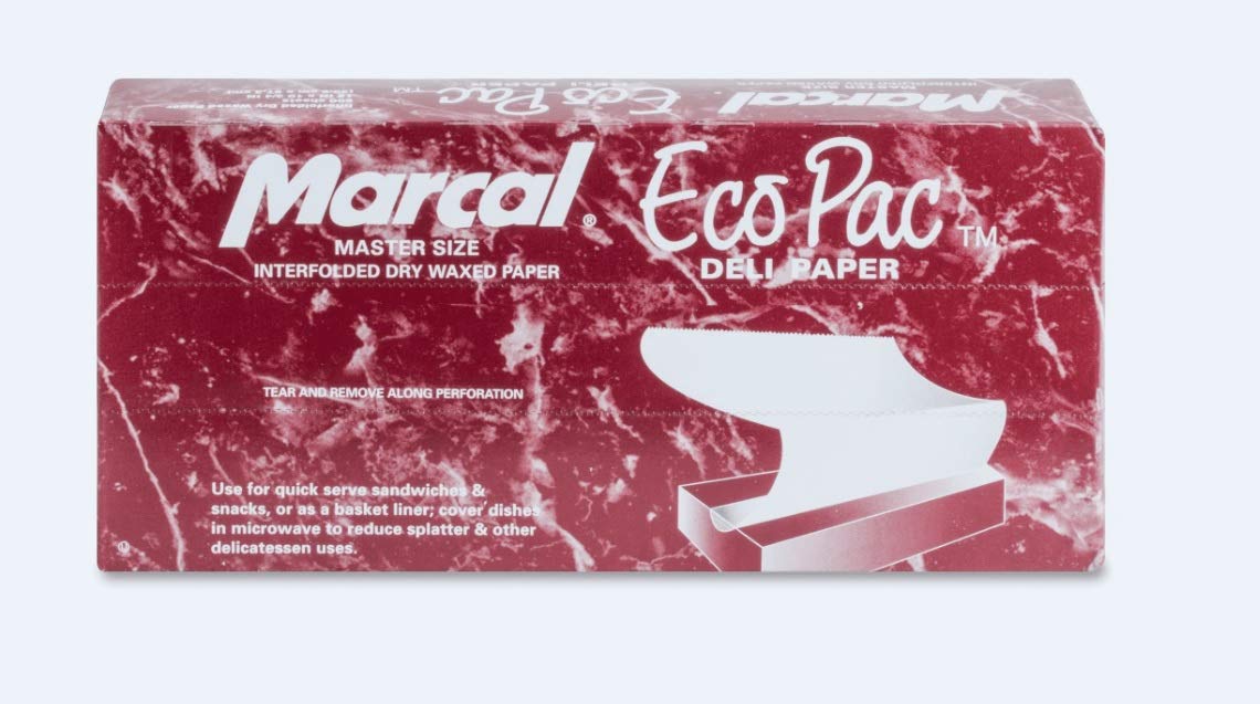 Marcal Co.-6109 Deli Wrap Interfolded Wax Paper/Dry Waxed Food Liner Master Size 15" x 10¾", 500 Sheets