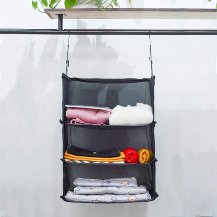 Deluxe Packable Shelves Haning Closet Organizer by TopEva