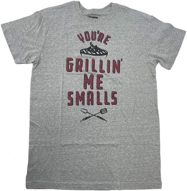 State of Mine Men's Short Sleeve Grilling Me Graphic Tee (Light Heather Grey, medium )