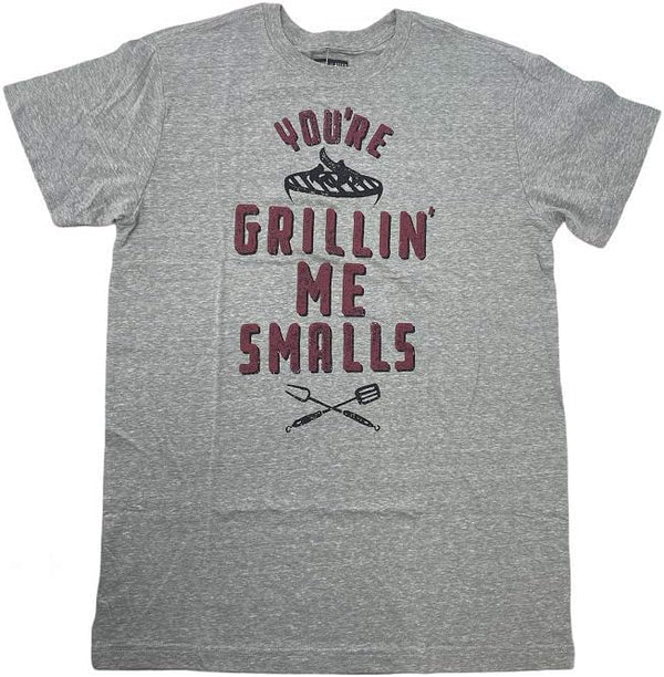 State of Mine Men's Short Sleeve Grilling Me Graphic Tee (Light Heather Grey, medium )