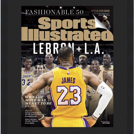 CountryArtHouse Sports Illustrated (94-Current) Magazine Display Solid Wood Frame - Acrylic, Backing, and Black Mat - Fits Magazine Size 8" x10 1/2"