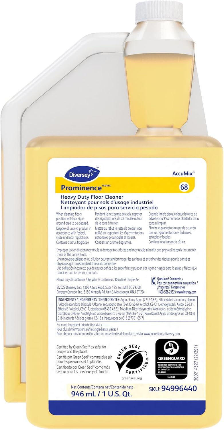 Diversey Prominence HD Floor Cleaner, AccuMix, 32 oz