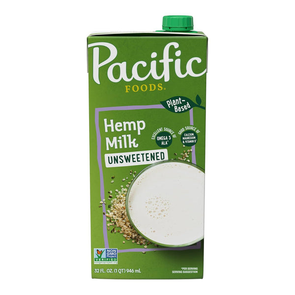 Pacific Foods Hemp Milk Unsweetened Original, 32 FZ . EXP:3/2027