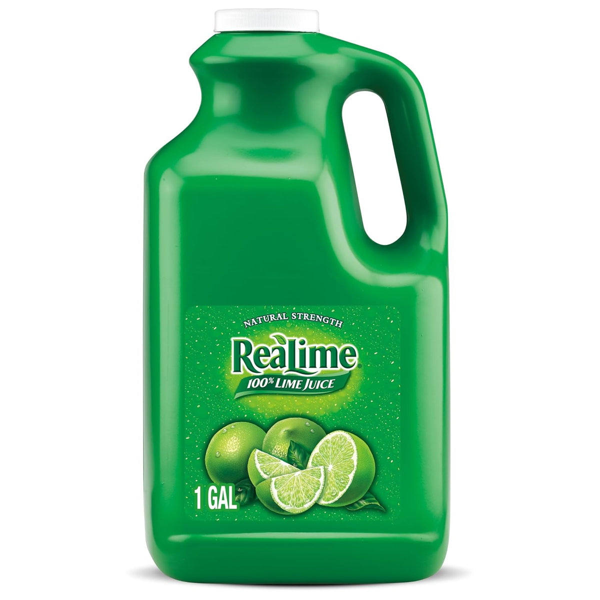 ReaLime 100% Lime Juice, 1 gal bottle, Made with Lime Juice from Concentrate, Gluten-Free, Sodium Free, Perfect Mixer to add to Cocktails and Marinades