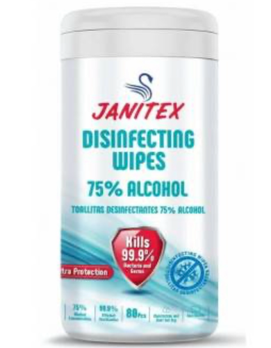 Janinex Disinfecting alcohol wipes 75% Alcohol