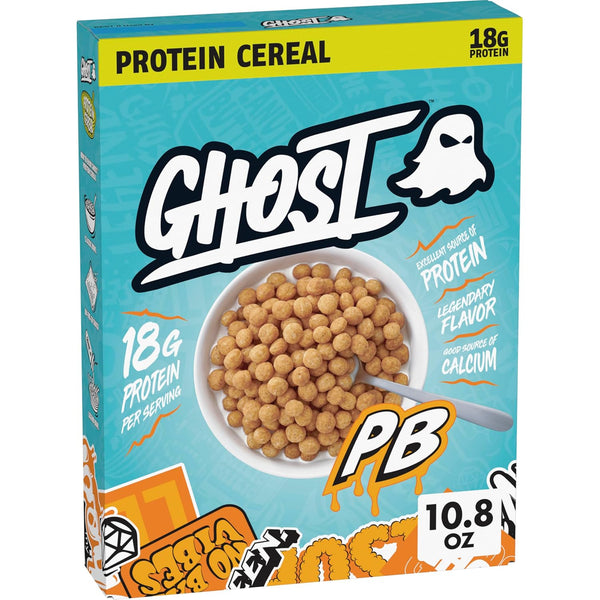 Ghost Peanut Butter Protein Cereal, 18g Protein, 6g Sugar, 10.8 oz . EXP: 1/2026