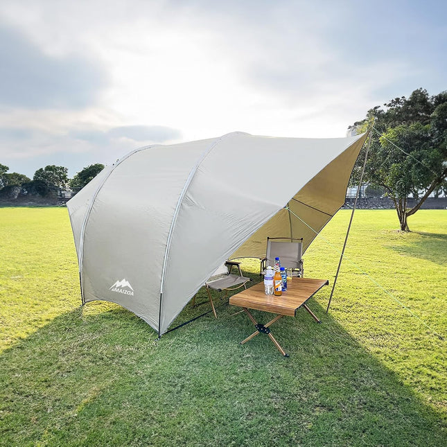 Waterproof Car Awning Sun Shelter, Camping Awning (Khaki)