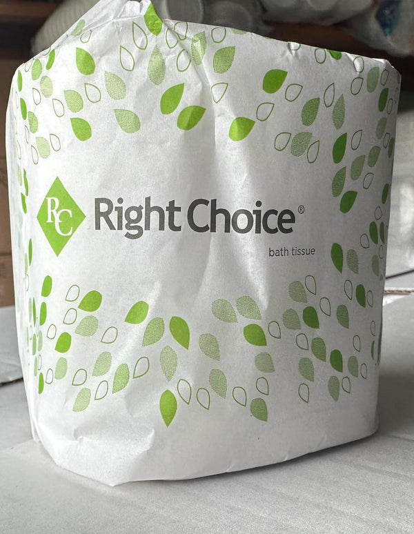 Right Choice 78000014 Bath Tissue, White , Individually Wrapped, 4 x 3 inches