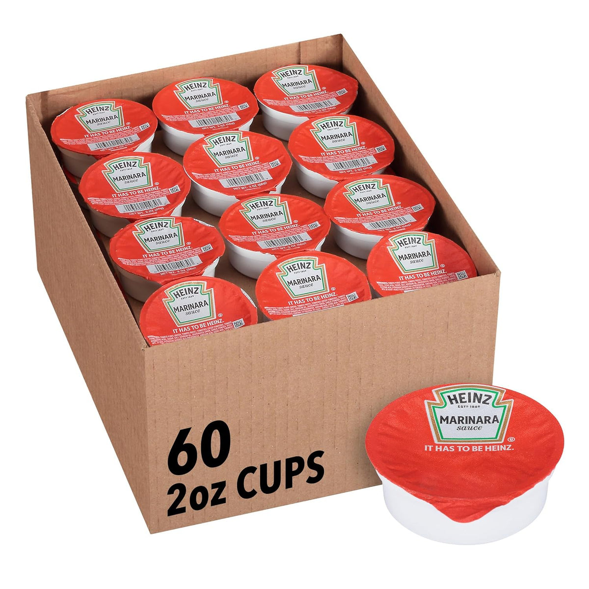 Heinz Marinara Sauce Single Serve (60 ct Casepack, 2 oz Cups)