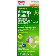 CVS Children's 24HR Allergy Cetirizine HCl Dye Free Oral ...