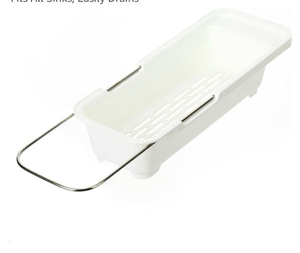 Jaza Co Strainer - Over The Sink Strainer Basket - Wash Fruits And Vegetables - Modern, Sleek Design, Durable - Fits All Sinks, Easily Drains