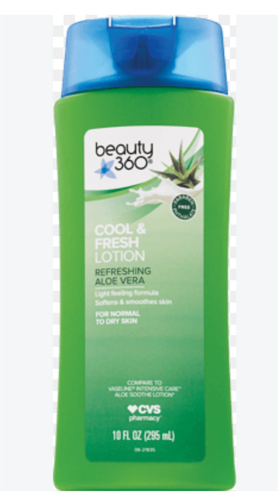 beauty 360 cool& Fresh Lotion refreshing aloe Vera