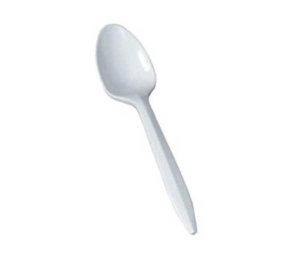 Medium Weight Polypropylene White Premium Teaspoon Bulk