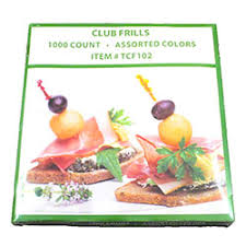 Rofson Club Frill - 4", Assorted Colors | All Florida Paper ...