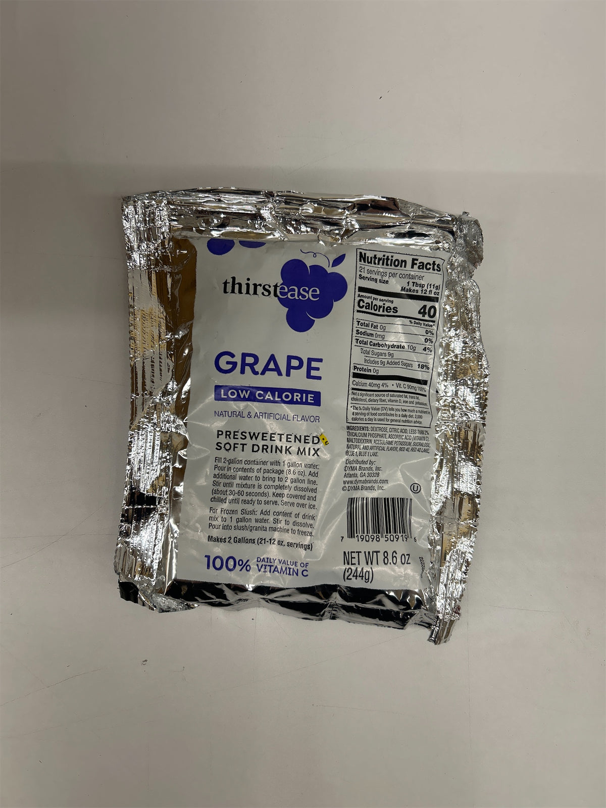Thirstease Grape Low Calorie Soft Drink Mix 8.6 oz