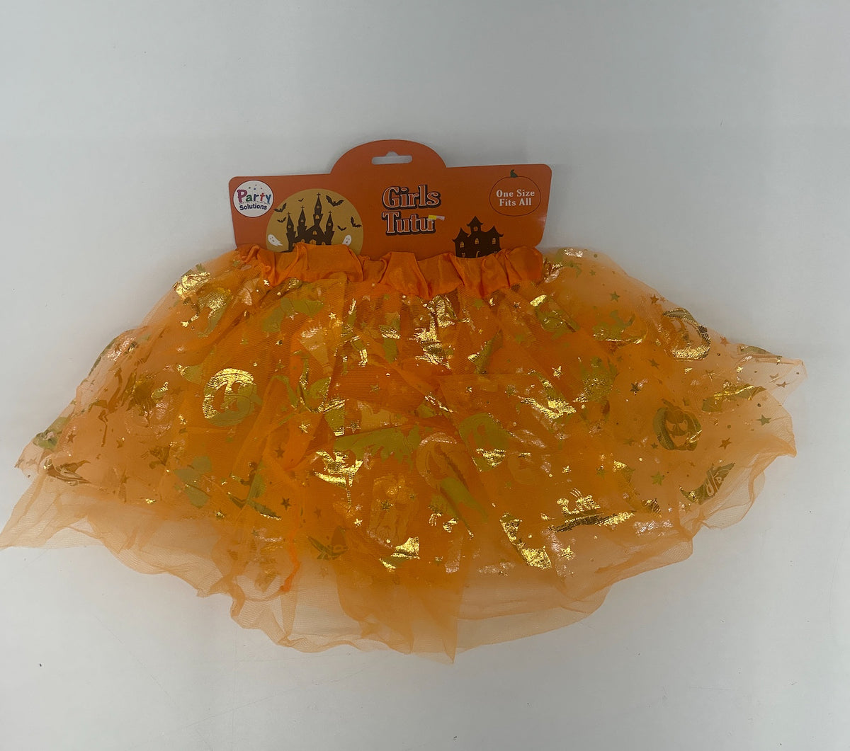 Hallowen kids girl witch and pumpkin skirt