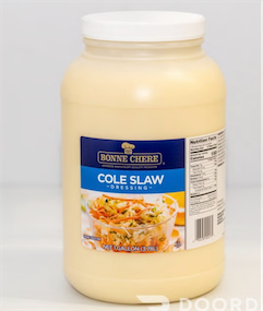 [1 Unit from 4 Unit Case] Bonne Chere - Creamy Cole Slaw Dressing; Size per unit: 1 Gallon; UPC:7653900013. EXP: 12/2026