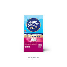 Cough & Sore Throat FizzyChews Raspberry Flavor Chewable Tablets 24 chewable tablets. EXP: 08/2026
