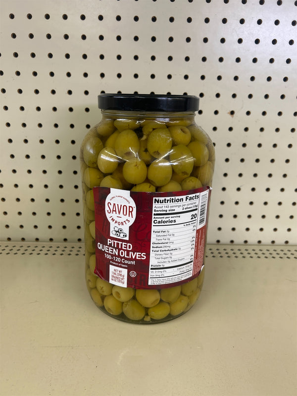 Savor Pitted Queen Olives, 100/110 Count, 1 Gallon