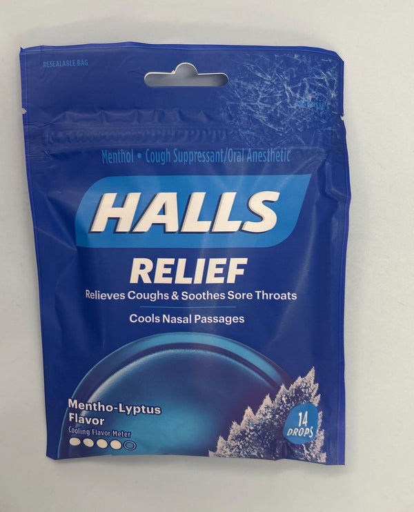 Halls Drops, Menthol-Lyptus 14 Count